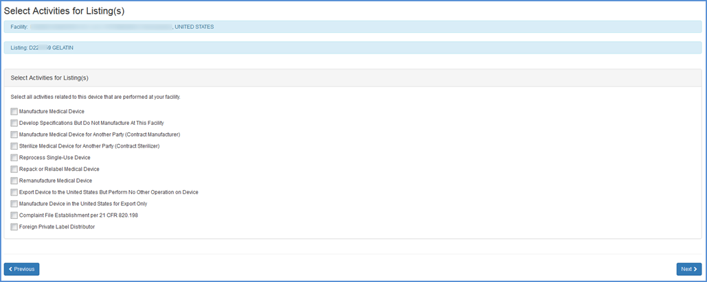 This displays the Product Activity List